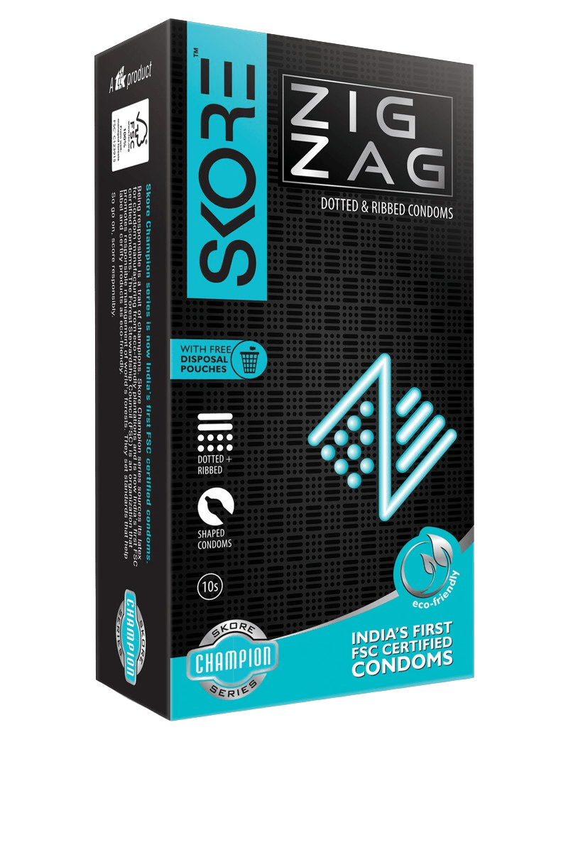 Ribbed condoms | Skore Zig Zag